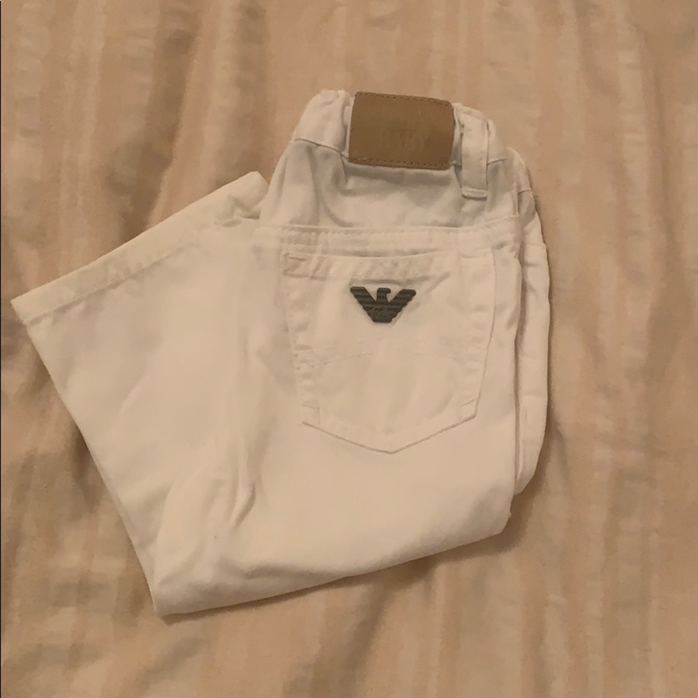 100% Authentic Boys Baby Armani White Pants